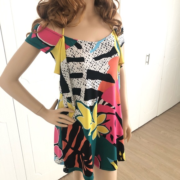 colorful shift dress